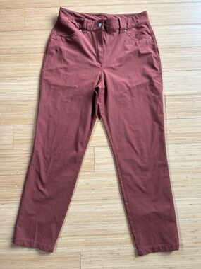 Lululemon City Sleek Rust-Colored High-Rise Slim Pants